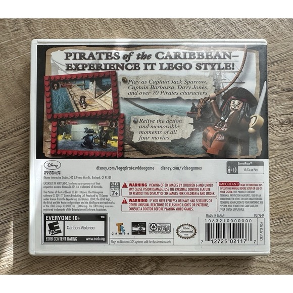 LEGO Pirates of the Caribbean: The Video Game (Nintendo 3DS, 2011) Complete CIB‎ - Picture 2 of 3